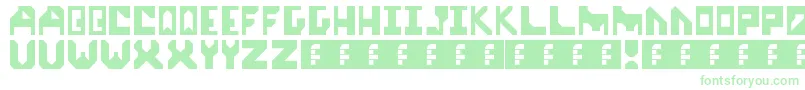 start up Font – Green Fonts on White Background