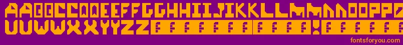 start up Font – Orange Fonts on Purple Background