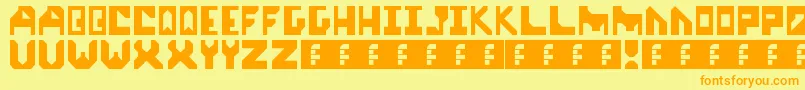 start up Font – Orange Fonts on Yellow Background