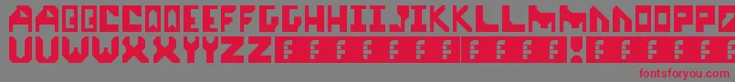start up Font – Red Fonts on Gray Background