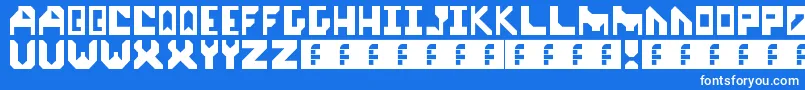 start up Font – White Fonts on Blue Background