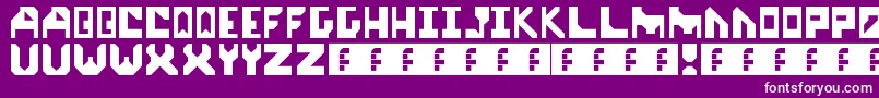 start up Font – White Fonts on Purple Background