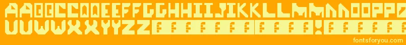 start up Font – Yellow Fonts on Orange Background