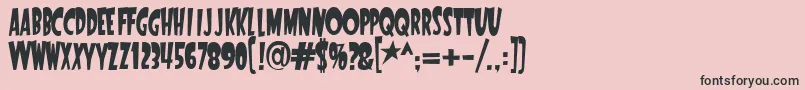StartlingFont Font – Black Fonts on Pink Background