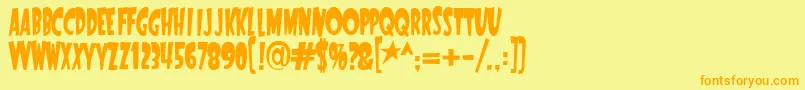 StartlingFont Font – Orange Fonts on Yellow Background