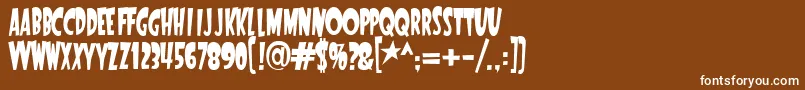 StartlingFont Font – White Fonts on Brown Background