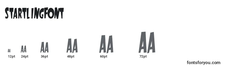 StartlingFont (141912) Font Sizes
