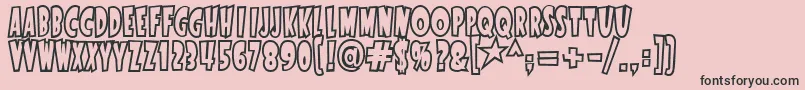 Police StartlingFontOpen – polices noires sur fond rose
