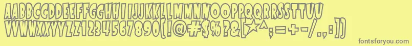 StartlingFontOpen Font – Gray Fonts on Yellow Background