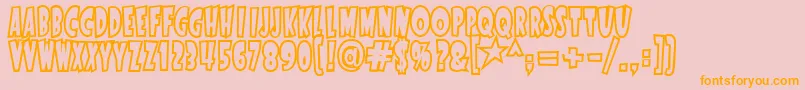 StartlingFontOpen Font – Orange Fonts on Pink Background