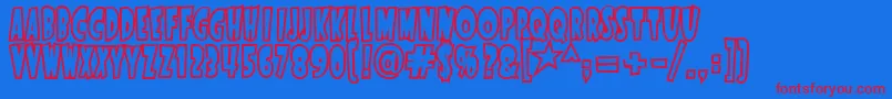 StartlingFontOpen Font – Red Fonts on Blue Background