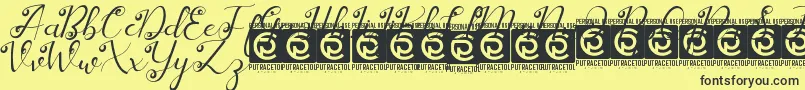 Stasya Free Font – Black Fonts on Yellow Background