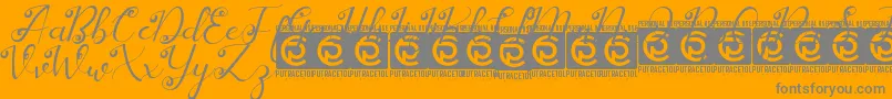 Stasya Free Font – Gray Fonts on Orange Background