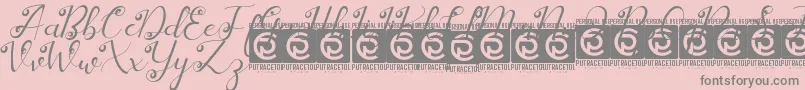 Stasya Free-Schriftart – Graue Schriften auf rosa Hintergrund
