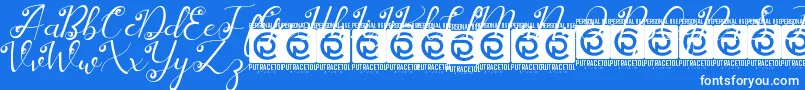 Stasya Free Font – White Fonts on Blue Background