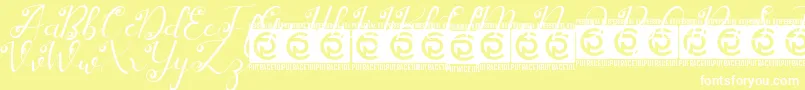 Stasya Free Font – White Fonts on Yellow Background