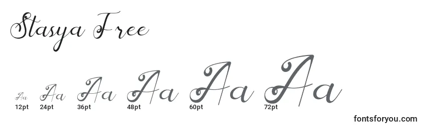 Stasya Free Font Sizes