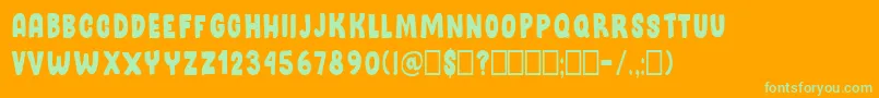 StateHoliday Regular Font – Green Fonts on Orange Background