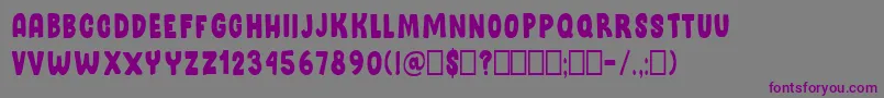 フォントStateHoliday Regular – 紫色のフォント、灰色の背景
