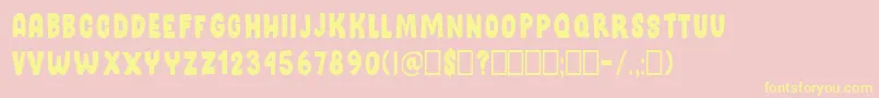 StateHoliday Regular Font – Yellow Fonts on Pink Background