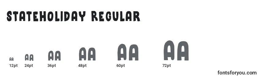 StateHoliday Regular Font Sizes