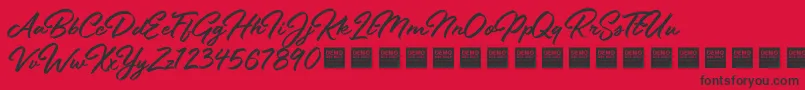 fuente Stay Fresh   Demo – Fuentes Negras Sobre Fondo Rojo