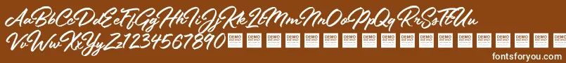 fuente Stay Fresh   Demo – Fuentes Blancas Sobre Fondo Marrón