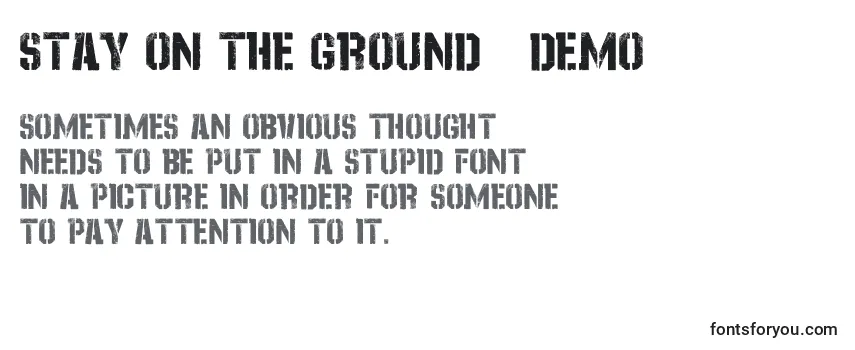 Шрифт Stay On The Ground   DEMO