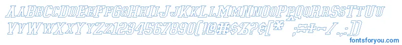 More about TonopahHollowItalic Font TonopahHollowItalic Font – Blue Fonts on White Background