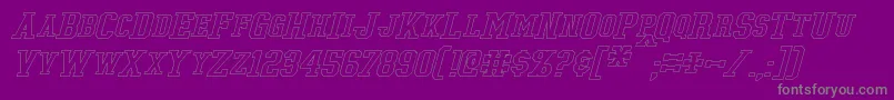 TonopahHollowItalic Font – Gray Fonts on Purple Background