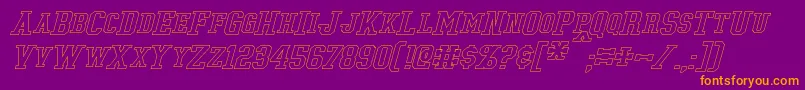 TonopahHollowItalic Font – Orange Fonts on Purple Background