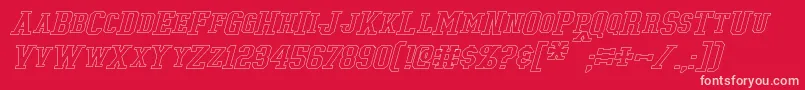 TonopahHollowItalic Font – Pink Fonts on Red Background
