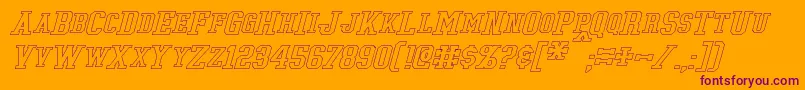 TonopahHollowItalic Font – Purple Fonts on Orange Background