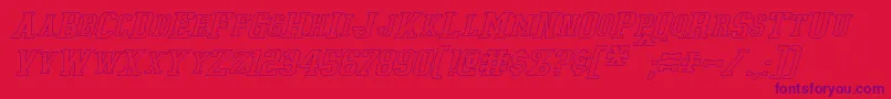 TonopahHollowItalic Font – Purple Fonts on Red Background