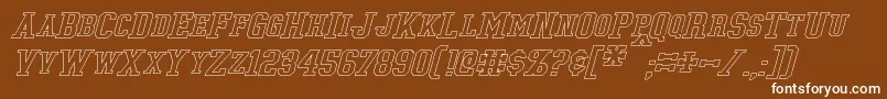 TonopahHollowItalic Font – White Fonts on Brown Background