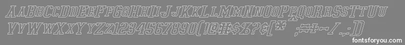 TonopahHollowItalic Font – White Fonts on Gray Background