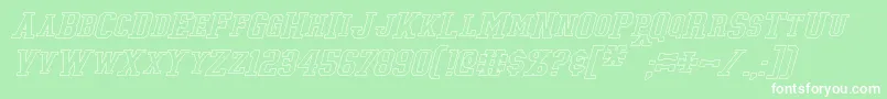 TonopahHollowItalic Font – White Fonts on Green Background