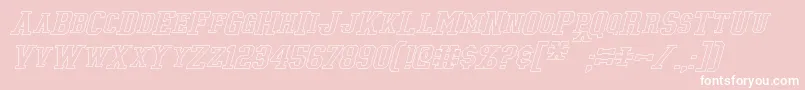 TonopahHollowItalic Font – White Fonts on Pink Background