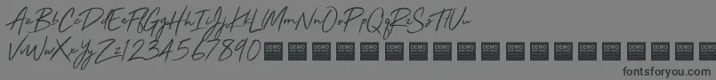 Stay Rad   Demo-Schriftart – Schwarze Schriften auf grauem Hintergrund