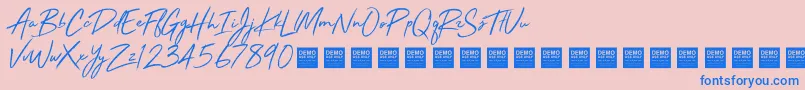 Stay Rad   Demo Font – Blue Fonts on Pink Background