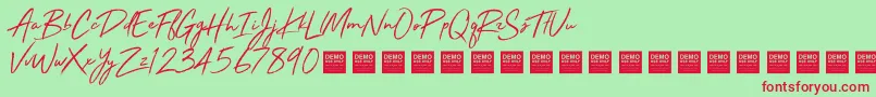 Stay Rad   Demo Font – Red Fonts on Green Background