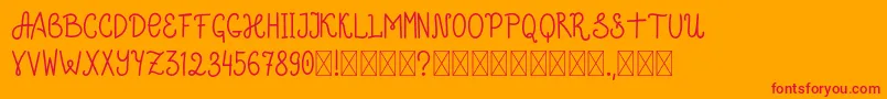 Stay True Demo Font – Red Fonts on Orange Background