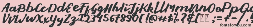 Fonte Stay Young Font – fontes pretas em um fundo rosa