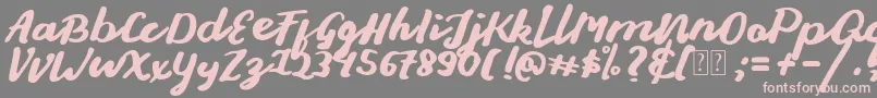 フォントStay Young Font – 灰色の背景にピンクのフォント