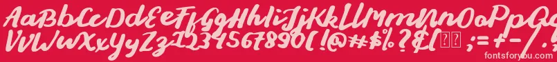 Fonte Stay Young Font – fontes rosa em um fundo vermelho