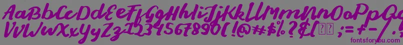 Stay Young Font Font – Purple Fonts on Gray Background