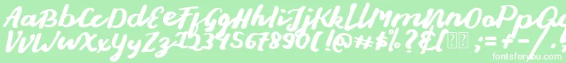 フォントStay Young Font – 緑の背景に白い文字