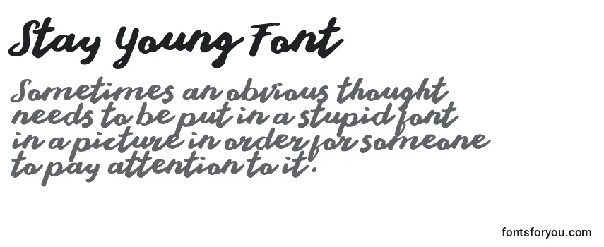 Überblick über die Schriftart Stay Young Font