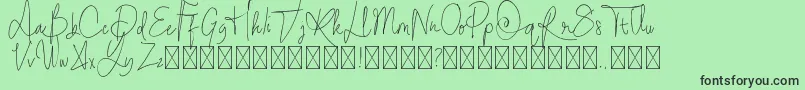 StayOntheway Font – Black Fonts on Green Background