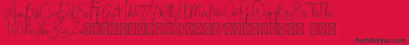 StayOntheway Font – Black Fonts on Red Background